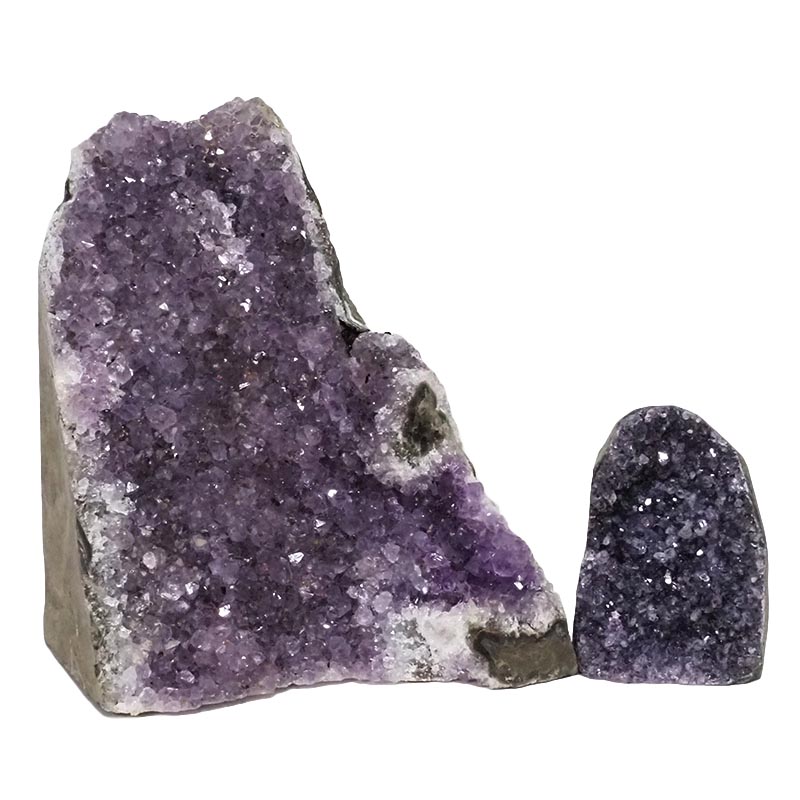 2.58kg Amethyst Crystal Geode Specimen Set 2 Pieces DN1049 3 Amethyst Crystal Geode Specimen Set 3 Pieces DN1049 | Himalayan Salt Factory