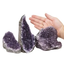 2.06kg Amethyst Crystal Geode Specimen Set 3 Pieces DN1053 5 Amethyst Crystal Geode Specimen Set 3 Pieces DN1053 | Himalayan Salt Factory