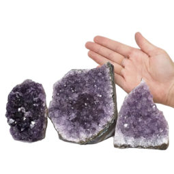 2.05kg Amethyst Crystal Geode Specimen Set 3 Pieces DN1060 5 Amethyst Crystal Geode Specimen Set 3 Pieces DN1060 | Himalayan Salt Factory