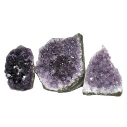 Amethyst Crystal Geode Specimen Set 3 Pieces DN1060 | Himalayan Salt Factory