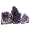 2.05kg Amethyst Crystal Geode Specimen Set 3 Pieces DN1079 1 Amethyst Crystal Geode Specimen Set 3 Pieces DN1079 | Himalayan Salt Factory