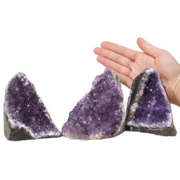 2.13kg Amethyst Crystal Geode Specimen Set 3 Pieces DN1080 5 Amethyst Crystal Geode Specimen Set 3 Pieces DN1080 | Himalayan Salt Factory