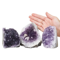 2.16kg Amethyst Crystal Geode Specimen Set 3 Pieces DN1081 5 Amethyst Crystal Geode Specimen Set 3 Pieces DN1081 | Himalayan Salt Factory