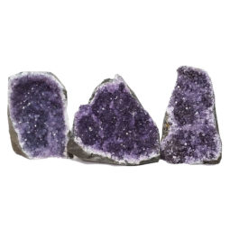 Amethyst Crystal Geode Specimen Set 3 Pieces DN1082 | Himalayan Salt Factory