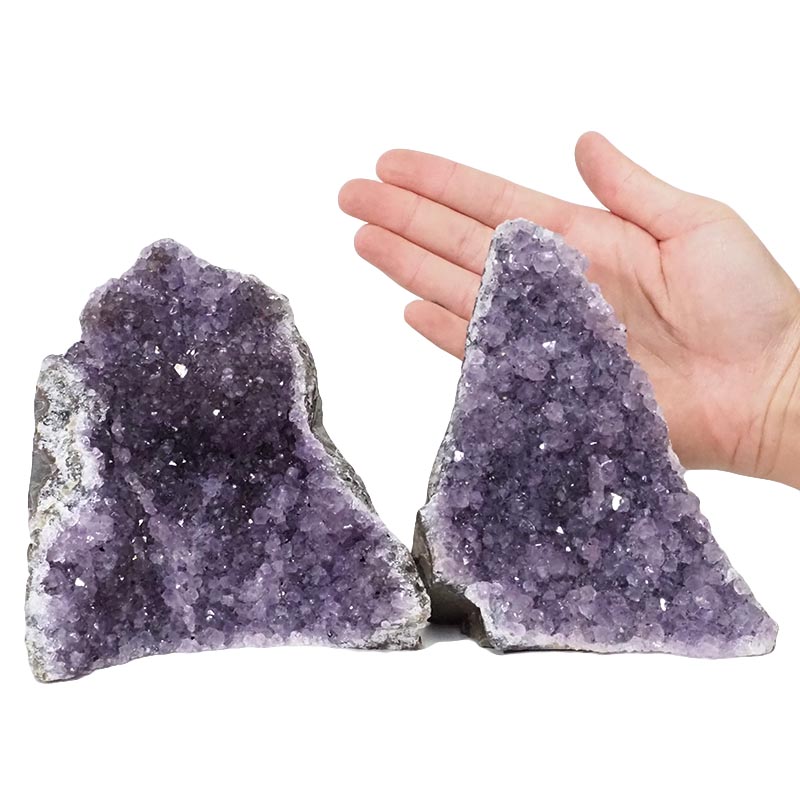 2.13kg Amethyst Crystal Geode Specimen Set 2 Pieces DN1085 4 Amethyst Crystal Geode Specimen Set 3 Pieces DN1085 | Himalayan Salt Factory