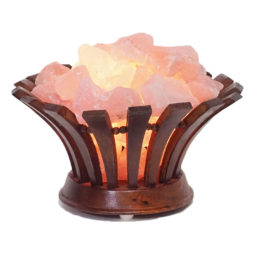 Madagascar Rose Quartz Rough Lotus Lamp 6 Madagascar Rose Quartz Rough Lotus Lamp | Himalayan Salt Factory