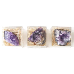 Mini Amethyst Druze Cluster Mineral Box | Himalayan Salt Factory