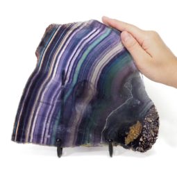 Natural Sliced Rainbow Fluorite Crystal Lamp DS1561 | Himalayan Salt Factory