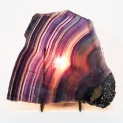 Natural Sliced Rainbow Fluorite Crystal Lamp DS1561 | Himalayan Salt Factory