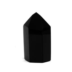 0.28kg Obsidian Obelisk 8.8cm DK71 | Himalayan Salt Factory