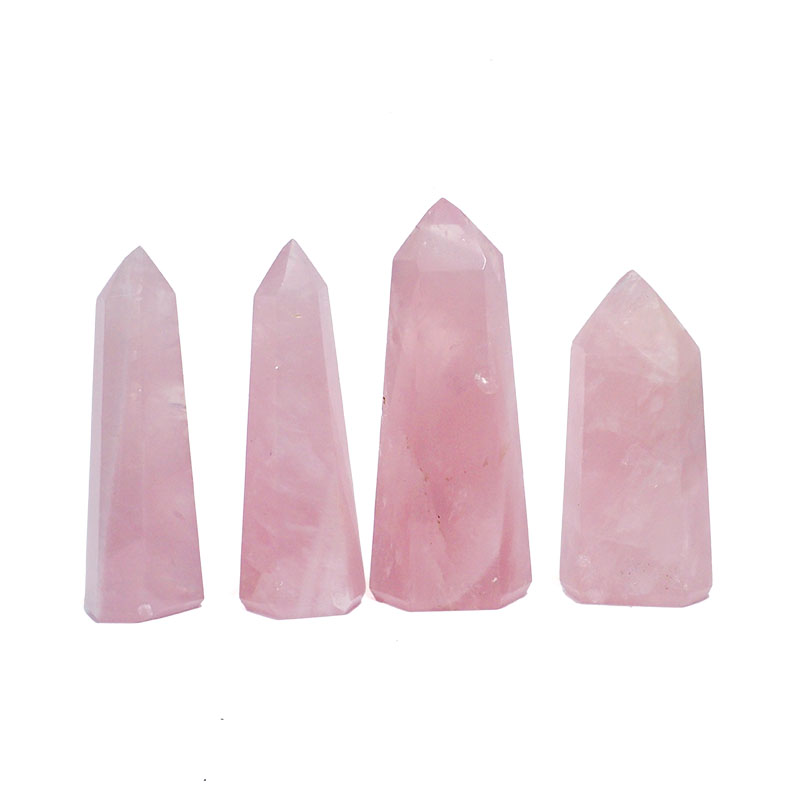 0.64kg Rose Quartz Obelisk Set of 4 DK66 3 0.64kg Rose Quartz Obelisk Set of 4 DK66 | Himalayan Salt Factory