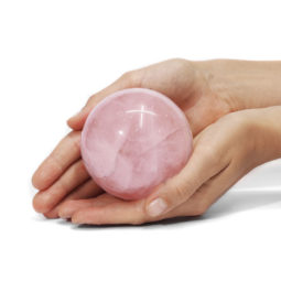 0.59kg Rose Quartz Sphere DK47 | Himalayan Salt Factory