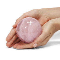 0.63kg Rose Quartz Sphere DK48 | Himalayan Salt Factory
