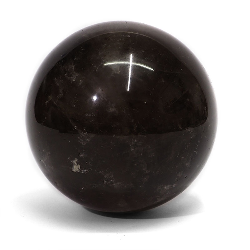 0.74kg Smoky Quartz Polished Sphere with LED Light Small Display Base DK63 5 0.74kg Smoky Quartz Polished Sphere with LED Light Small Display Base DK63 | Himalayan Salt Factory