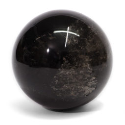 0.59kg Smoky Quartz Polished Sphere with LED Light Small Display Base DK64 | Himalayan Salt Factory