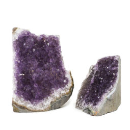 2.14kg Amethyst Crystal Geode Specimen Set 2 Pieces DK123 | Himalayan Salt Factory