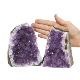 2.3kg Amethyst Crystal Geode Specimen Set 2 Pieces DK125 | Himalayan Salt Factory