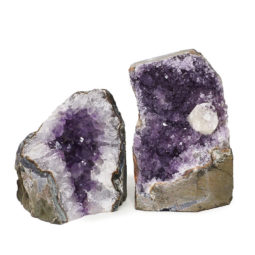 2.08kg Amethyst Crystal Geode Specimen Set 2 Pieces DK128 | Himalayan Salt Factory