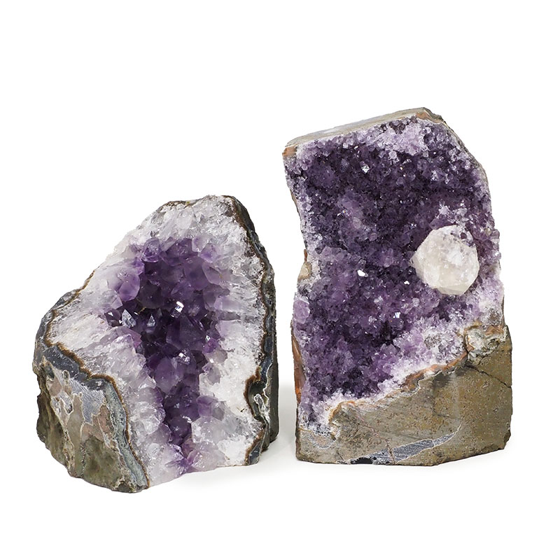 2.08kg Amethyst Crystal Geode Specimen Set 2 Pieces DK128 3 2.08kg Amethyst Crystal Geode Specimen Set 2 Pieces DK128 | Himalayan Salt Factory