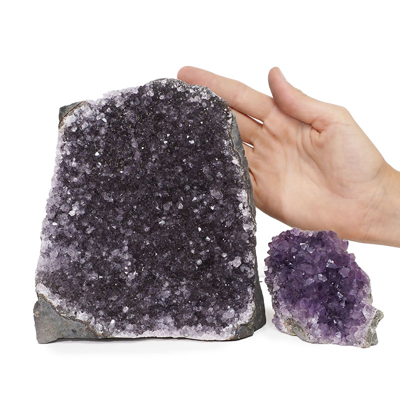 2.42kg Amethyst Crystal Geode Specimen Set 2 Pieces DK130 4 2.42kg Amethyst Crystal Geode Specimen Set 2 Pieces DK130 | Himalayan Salt Factory