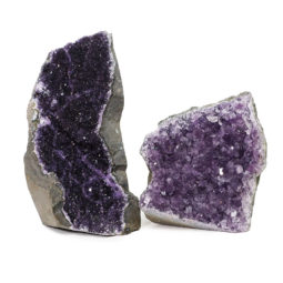 2.20kg Amethyst Crystal Geode Specimen Set 2 Pieces DK131 | Himalayan Salt Factory
