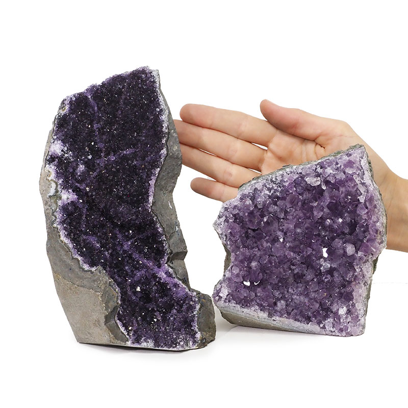 2.20kg Amethyst Crystal Geode Specimen Set 2 Pieces DK131 4 2.20kg Amethyst Crystal Geode Specimen Set 2 Pieces DK131 | Himalayan Salt Factory