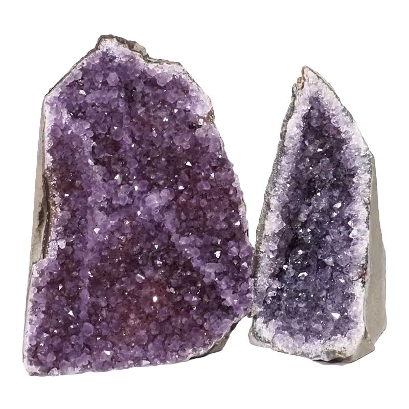 2.12kg Amethyst Crystal Geode Specimen Set 2 Pieces DN1124 3 Amethyst Crystal Geode Specimen Set 2 Pieces DN1124 | Himalayan Salt Factory