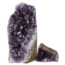 Amethyst Crystal Geode Specimen Set 2 Pieces DN1126 | Himalayan Salt Factory