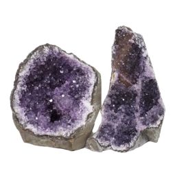 Amethyst Crystal Geode Specimen Set 2 Pieces DN1128 | Himalayan Salt Factory