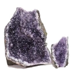 Amethyst Crystal Geode Specimen Set 2 Pieces DN1132 | Himalayan Salt Factory