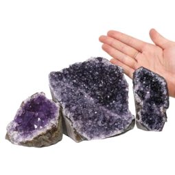 2.13kg Amethyst Crystal Geode Specimen Set 3 Pieces DN1173 5 Amethyst Crystal Geode Specimen Set 2 Pieces DN1173 | Himalayan Salt Factory