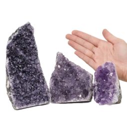 2.26kg Amethyst Crystal Geode Specimen Set 3 Pieces DN1174 5 Amethyst Crystal Geode Specimen Set 2 Pieces DN1174 | Himalayan Salt Factory