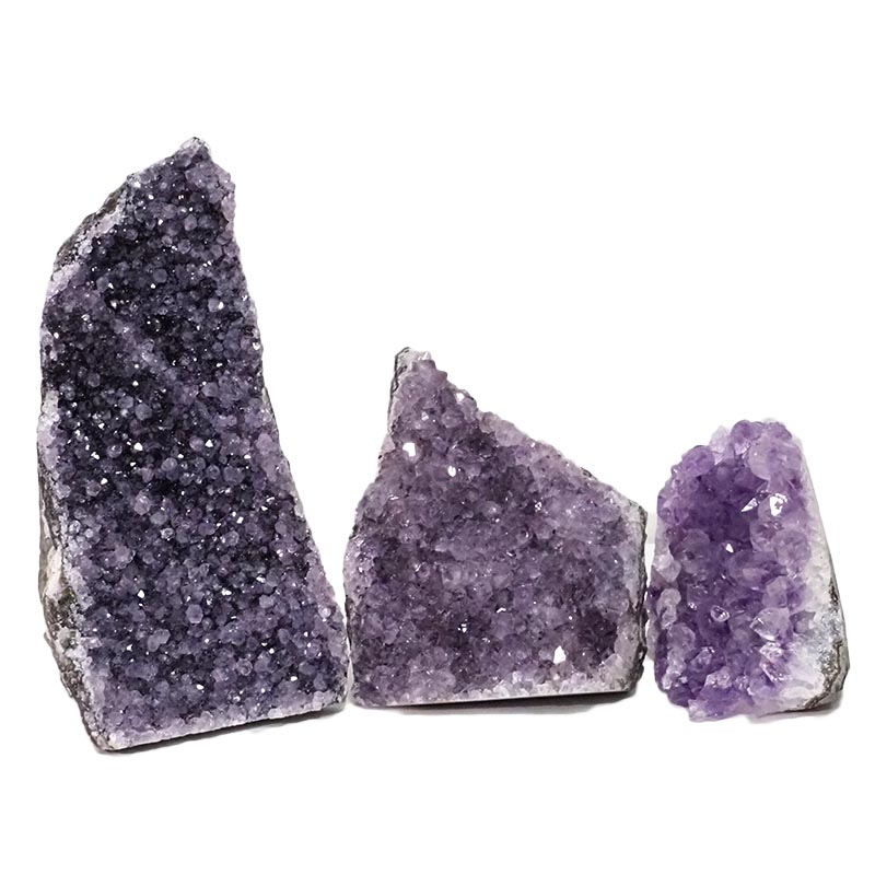 2.26kg Amethyst Crystal Geode Specimen Set 3 Pieces DN1174 3 Amethyst Crystal Geode Specimen Set 2 Pieces DN1174 | Himalayan Salt Factory