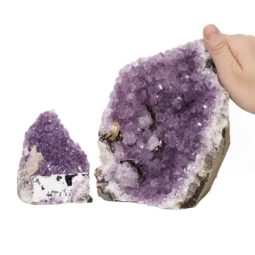 2.03kg Amethyst Crystal Geode Specimen Set 2 Pieces DS1563 5 Amethyst Crystal Geode Specimen Set 2 Pieces DS1563 | Himalayan Salt Factory