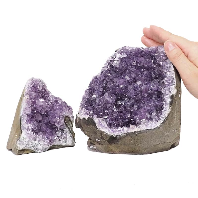 2.66kg Amethyst Crystal Geode Specimen Set 2 Pieces DS1565 4 Amethyst Crystal Geode Specimen Set 2 Pieces DS1565 | Himalayan Salt Factory