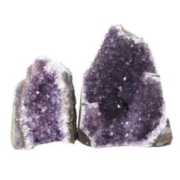 Amethyst Crystal Geode Specimen Set 2 Pieces DS1571 | Himalayan Salt Factory
