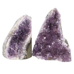 Amethyst Crystal Geode Specimen Set 2 Pieces DS1575 | Himalayan Salt Factory