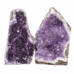 Amethyst Crystal Geode Specimen Set 2 Pieces DS1578 | Himalayan Salt Factory