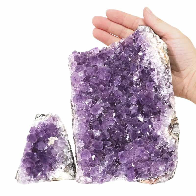 2.93kg Amethyst Crystal Geode Specimen Set 2 Pieces DS1580 4 Amethyst Crystal Geode Specimen Set 2 Pieces DS1580 | Himalayan Salt Factory