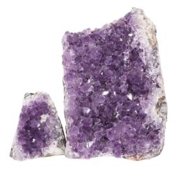 Amethyst Crystal Geode Specimen Set 2 Pieces DS1580 | Himalayan Salt Factory