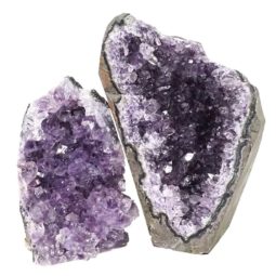 Amethyst Crystal Geode Specimen Set 2 Pieces DS1582 | Himalayan Salt Factory