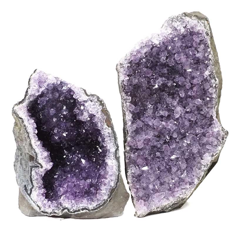 2.20kg Amethyst Crystal Geode Specimen Set 2 Pieces DS1583 3 Amethyst Crystal Geode Specimen Set 2 Pieces DS1583 | Himalayan Salt Factory