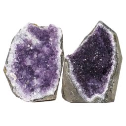Amethyst Crystal Geode Specimen Set 2 Pieces DS1586 | Himalayan Salt Factory