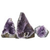 Amethyst Crystal Geode Specimen Set 3 Pieces DN1137 | Himalayan Salt Factory