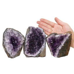 2.08kg Amethyst Crystal Geode Specimen Set 3 Pieces DN1140 5 Amethyst Crystal Geode Specimen Set 3 Pieces DN1140 | Himalayan Salt Factory