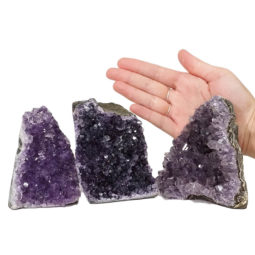 2.06kg Amethyst Crystal Geode Specimen Set 3 Pieces DN1142 5 Amethyst Crystal Geode Specimen Set 3 Pieces DN1142 | Himalayan Salt Factory
