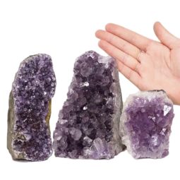 2.15kg Amethyst Crystal Geode Specimen Set 3 Pieces DN1149 5 Amethyst Crystal Geode Specimen Set 3 Pieces DN1149 | Himalayan Salt Factory