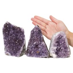 2.24kg Amethyst Crystal Geode Specimen Set 3 Pieces DN1150 5 Amethyst Crystal Geode Specimen Set 3 Pieces DN1150 | Himalayan Salt Factory
