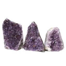 Amethyst Crystal Geode Specimen Set 3 Pieces DN1150 | Himalayan Salt Factory