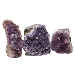 Amethyst Crystal Geode Specimen Set 3 Pieces DN1152 | Himalayan Salt Factory